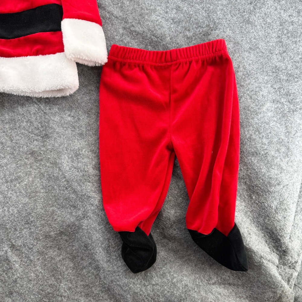 Carter's Santa Costume Set Kids 6-9M VTG Red Velour Faux Fur Holiday Outfit - Picture 6 of 15